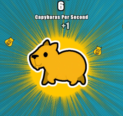 descobri um jogo onde vc clica numa capivara(capibara clicker #1